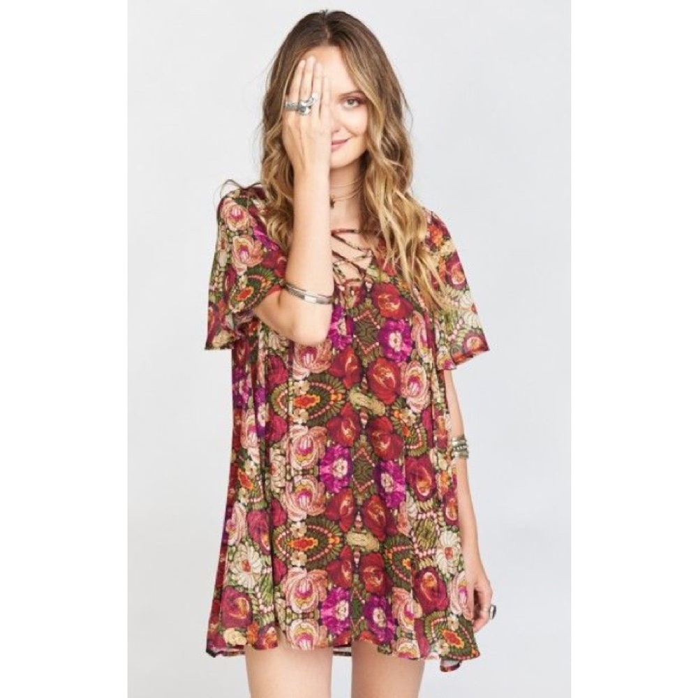 💕 NWT 💕 SMYM Rancho Vista Lace Up Tunic Dress